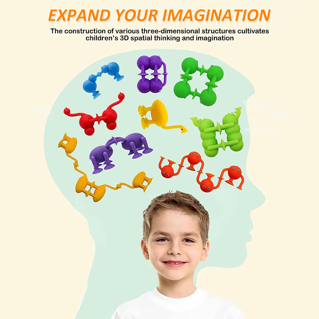 PATPAT Suction Toys for Baby, 24 Pieces Silicone Suction Toys Stress Toys Set Building Blocks Perfect for Baby High Chair Parent Interactive Game Travel Toy Baby Bath Toys for Kids Over 6 Months PATPAT Suction Toys for Baby, 24 Pieces Silicone Suction Toys Stress Toys Set Building Blocks Perfect for Baby High Chair Parent Interactive Game Travel Toy Baby Bath Toys for Kids Over 6 Months